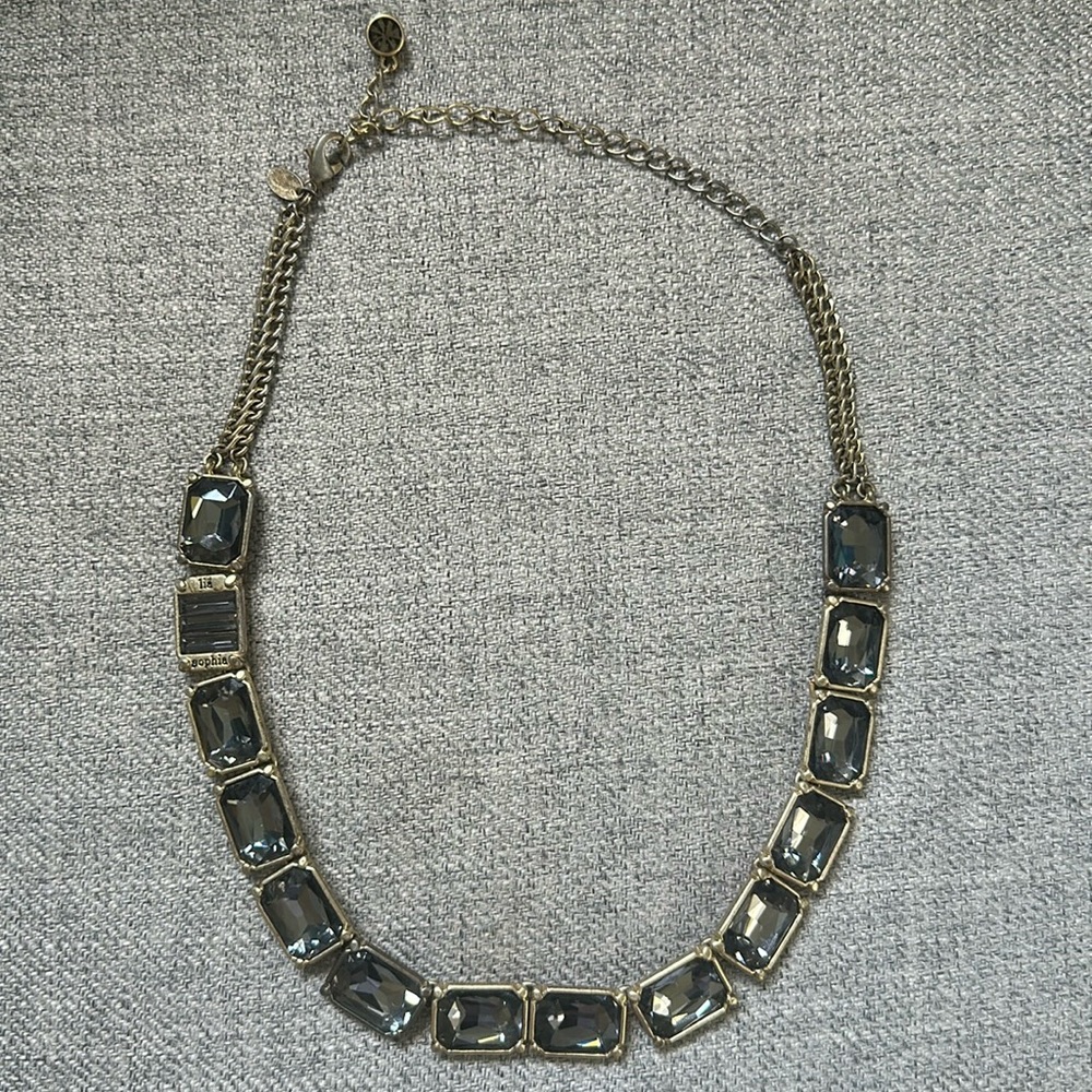 Lia Sophia gold and grey necklace